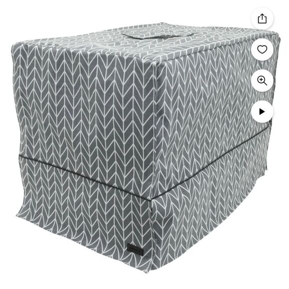 Vibrant Life Grey and White 42" Crate Cover - Picture 5 of 5